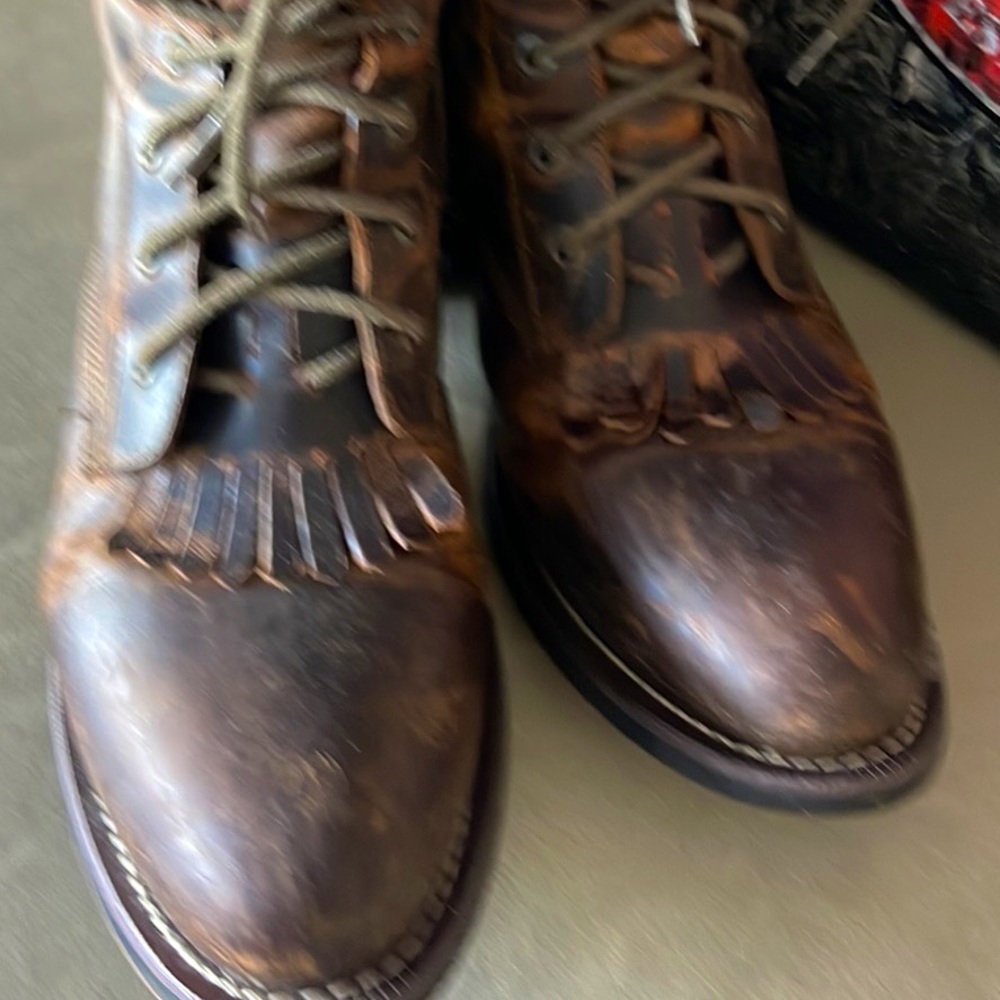 Laredo western boots zip inside leg and lace up
